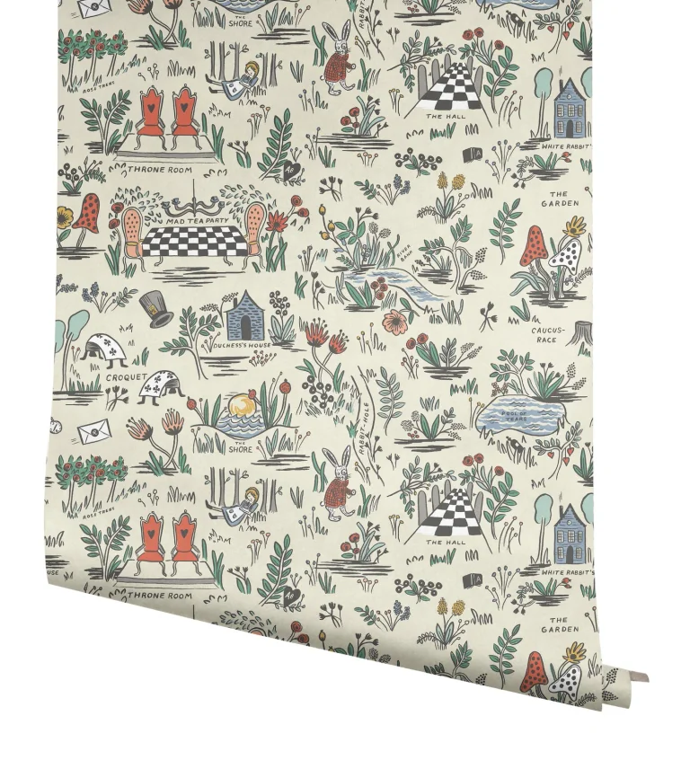 Rifle Paper Co. Wonderland Peel and Stick Wallpaper - Pastel — Ảnh 2