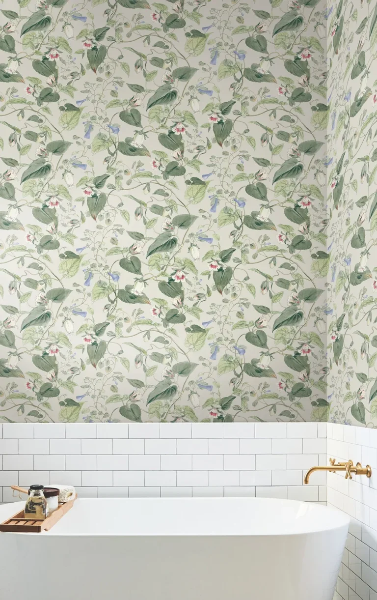 Moon Flower Wallpaper - Light Taupe — Image 5