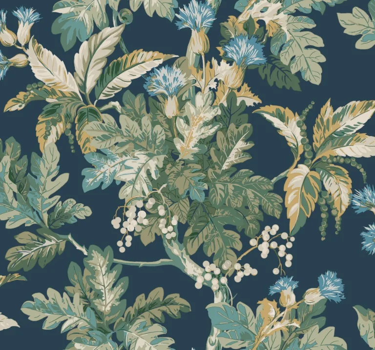 Ronald Redding Briarwood Wallpaper - Navy — Ảnh 2