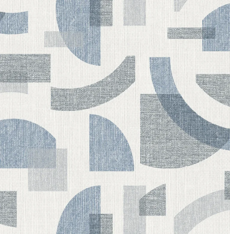Fulton Shapes Wallpaper - Blue — Ảnh 4