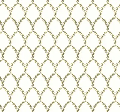 Rifle Paper Co. Laurel Wallpaper - Gold & White