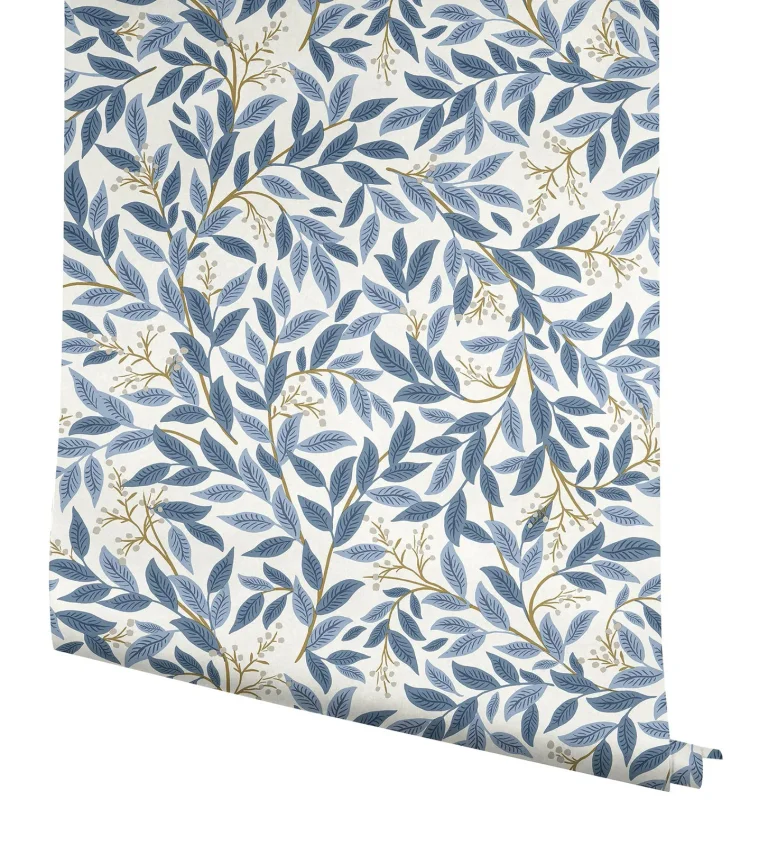 Rifle Paper Co. Willowberry Wallpaper - Blue & White — Ảnh 7