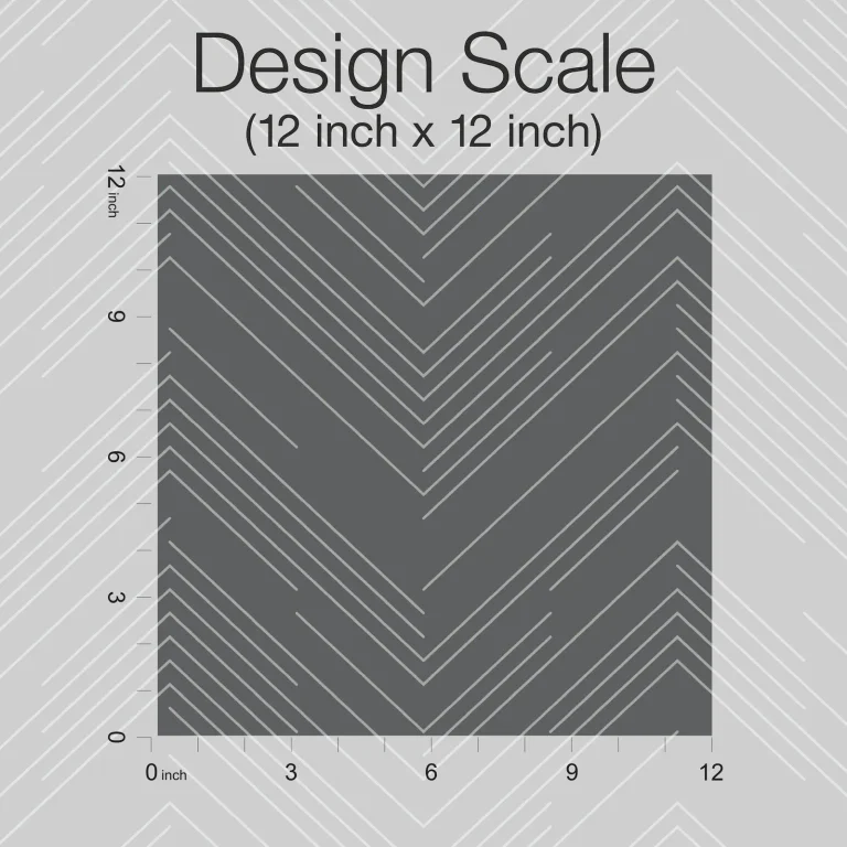 Polished Chevron Wallpaper - Charcoal/Silver — Ảnh 4