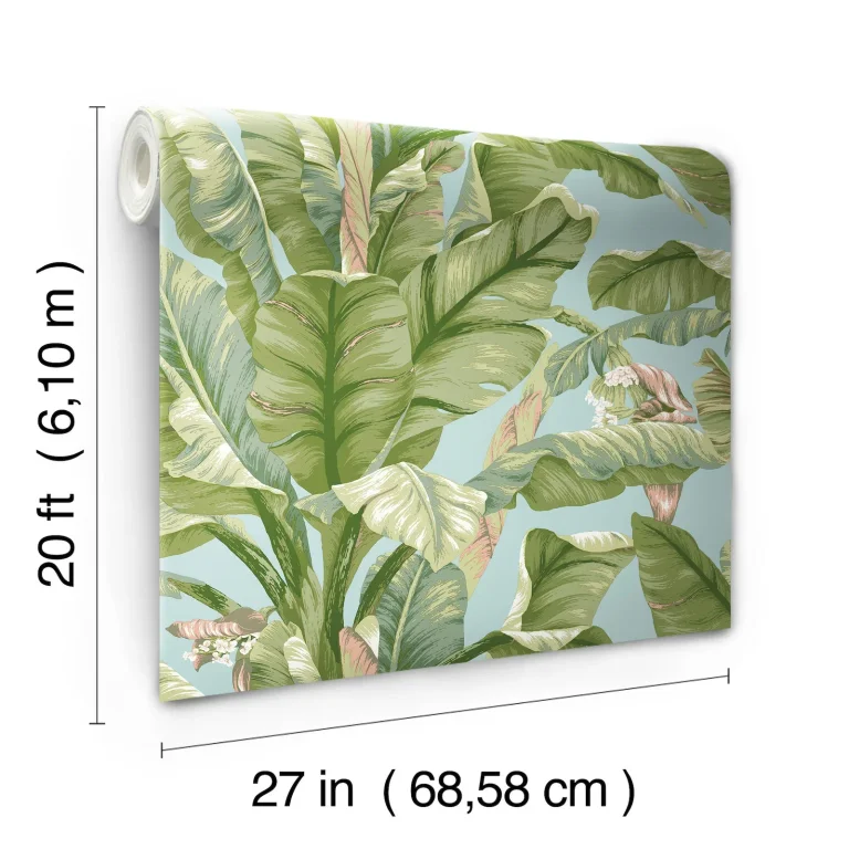 Banana Leaf Peel and Stick Wallpaper - Blue/Green — Ảnh 7
