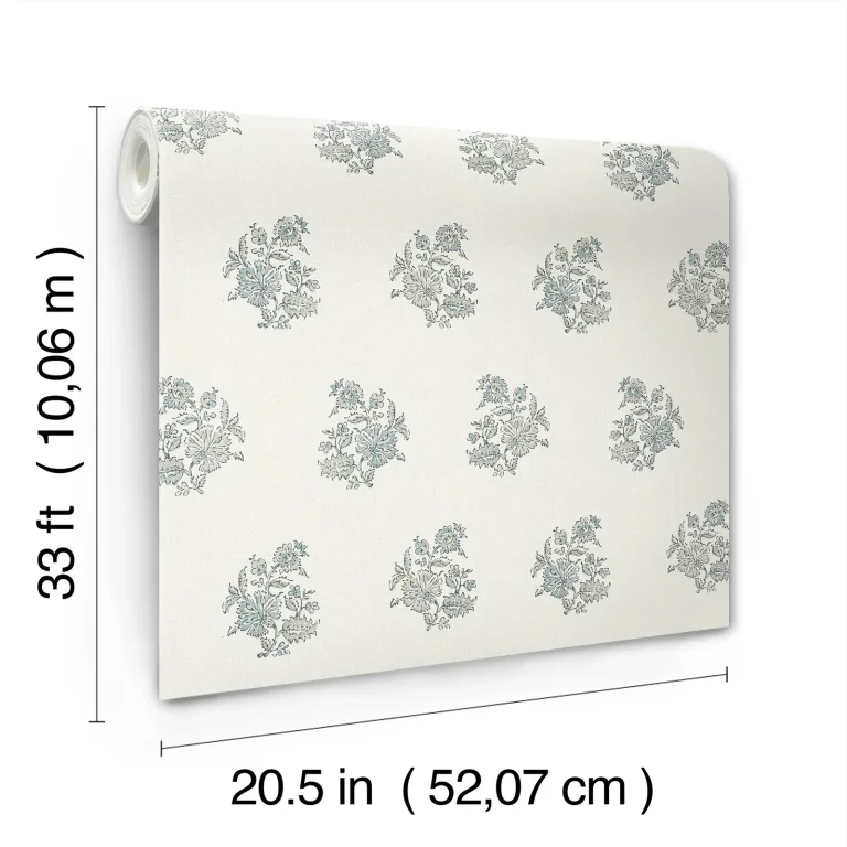 Overbrook Bouquet Toss Wallpaper - Sage — Ảnh 4