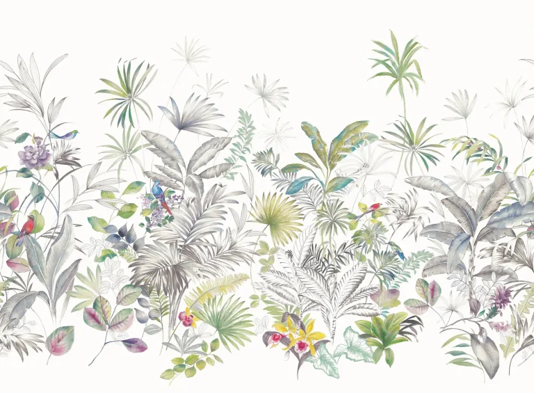 Tropical Wall Mural - White — Ảnh 4