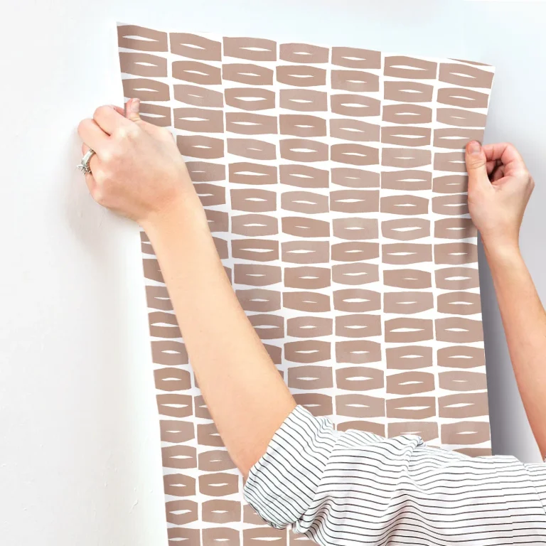 Modernist Motif Wallpaper - Terracotta — Image 3