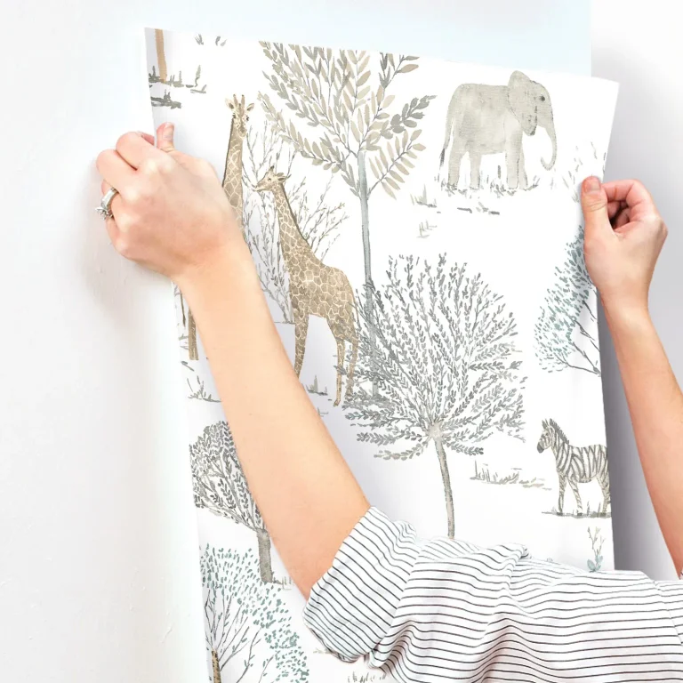On the Savanna Wallpaper - Neutral — Ảnh 6