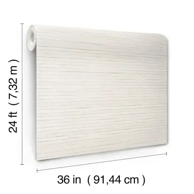 Ronald Redding Handcrafted Shimmering Paper Wallpaper - White/Silver