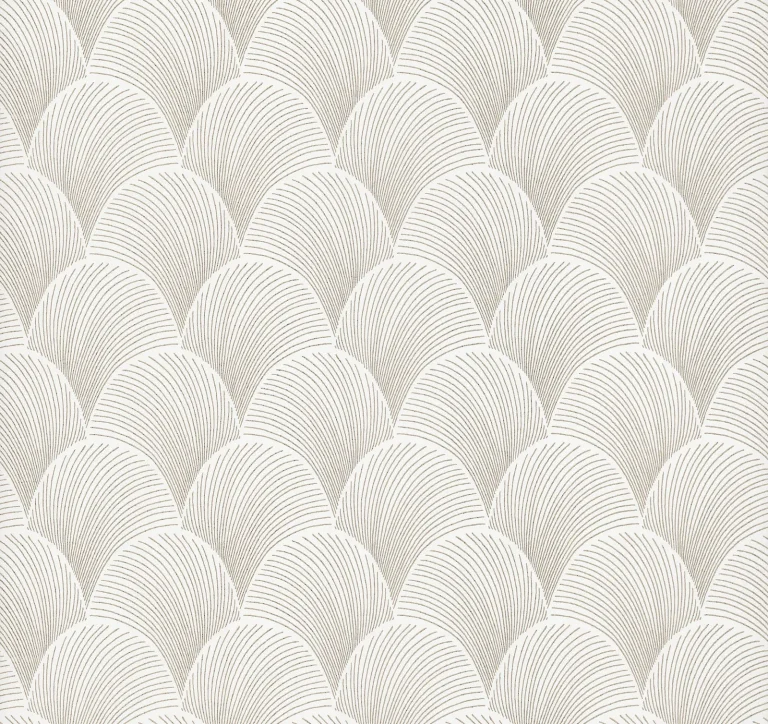 Candice Olson Metallic Scallop Wallpaper - White — Ảnh 3