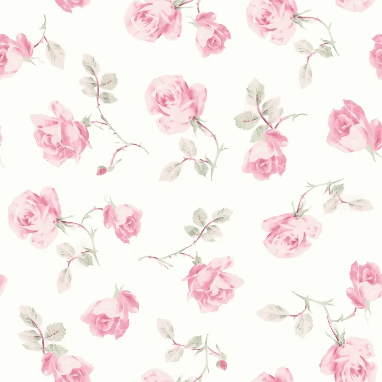 LoveShackFancy Ribbon Rosa Loose Roses Wallpaper - Rose — Ảnh 3
