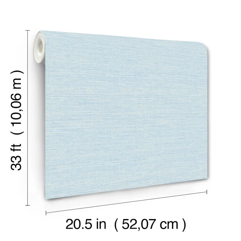 Agave Faux Grasscloth Wallpaper - Blue — Ảnh 2