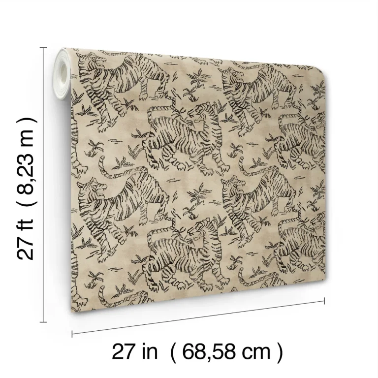 Orly Tigers Wallpaper - Taupe/Charcoal — Ảnh 3