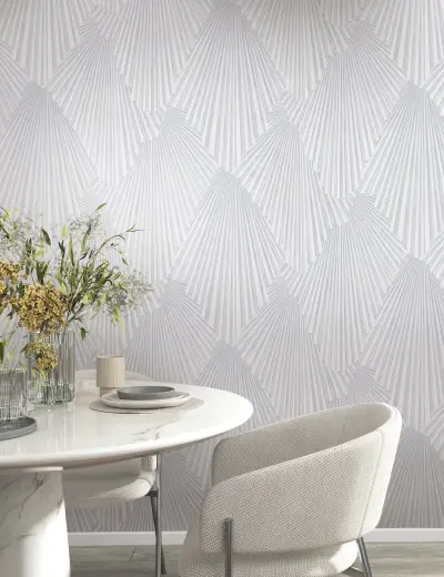 Lumiere Deco Geo Wallpaper - Off-White