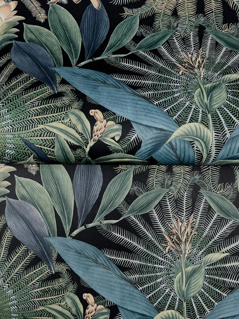 Ronald Redding Enchanted Garden Tropical Wallpaper - Navy — Ảnh 2