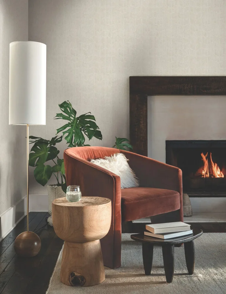 Flatiron Geometric Wallpaper - Oyster — Ảnh 2