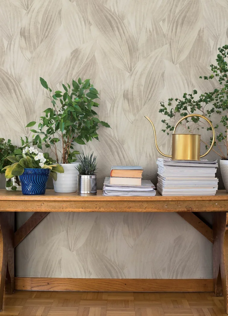 Melora Leaf Wallpaper - Light Grey — Ảnh 2