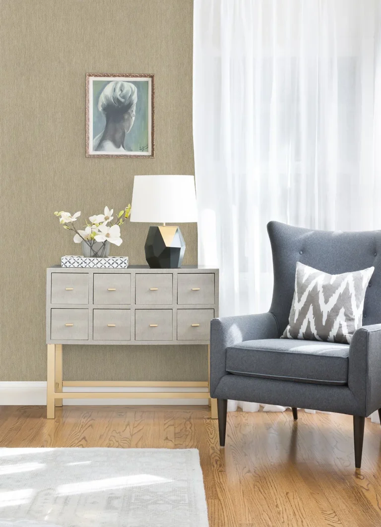Jia Paper Weave Grasscloth Wallpaper - Taupe — Ảnh 5