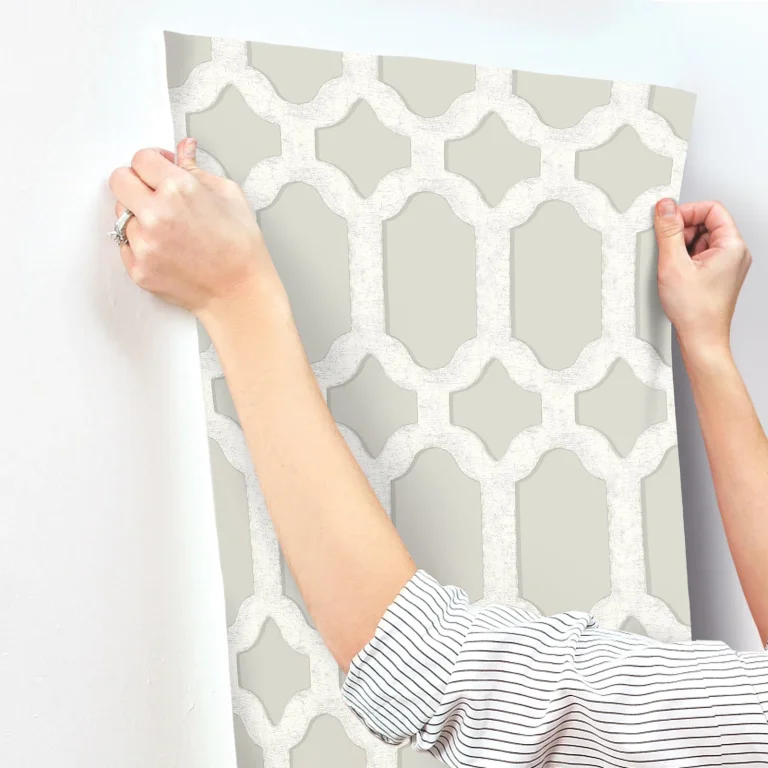 Chesapeake Chervil Trellis Wallpaper - Light Grey — Ảnh 4