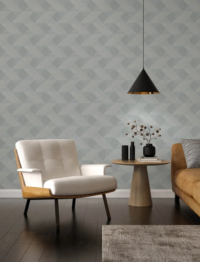 Presley Tessellation Wallpaper - Light Blue — Ảnh 4