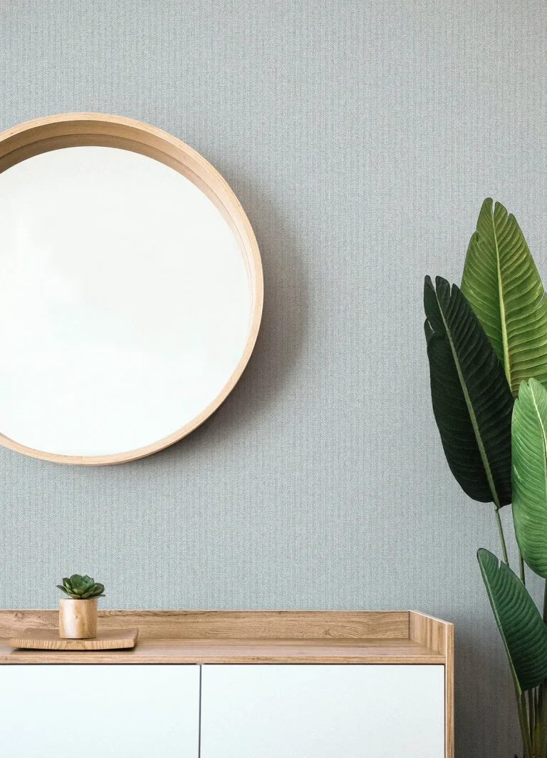 Lawndale Textured Pinstripe Wallpaper - Blue — Ảnh 3