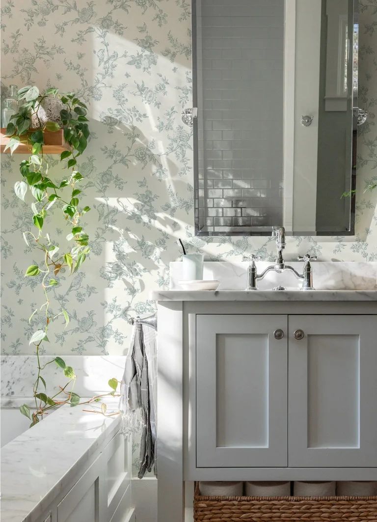 Chesapeake Nightingale Floral Trail Wallpaper - Seafoam — Ảnh 3