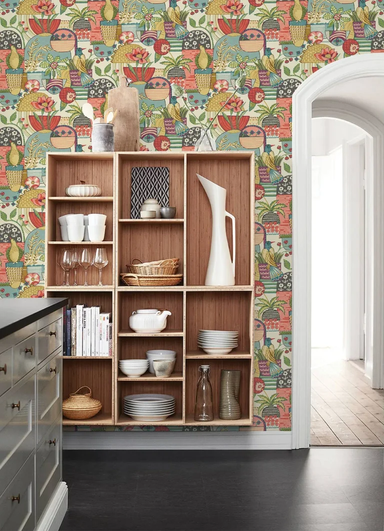 Fika Blissful Birds & Blooms Wallpaper - Plum — Image 2