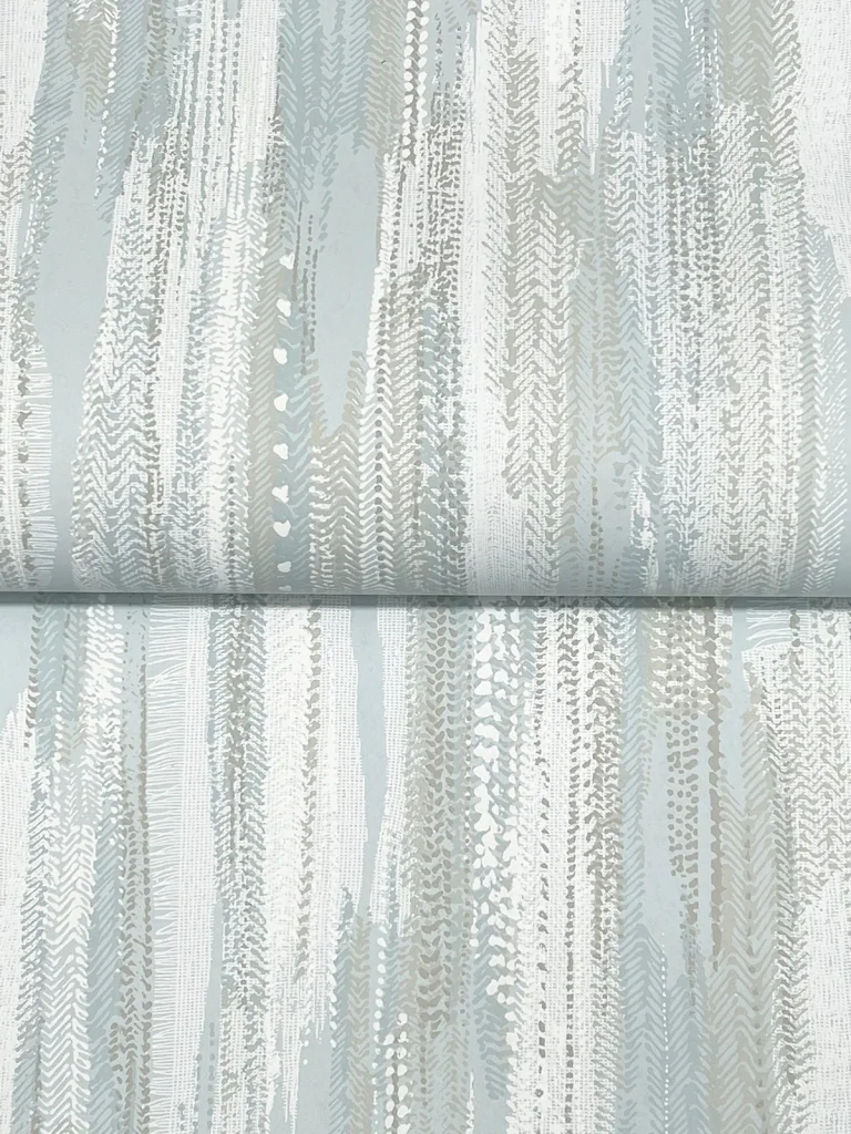 Ronald Redding Tribeca Texture Stripe Wallpaper - Light Blue — Ảnh 3