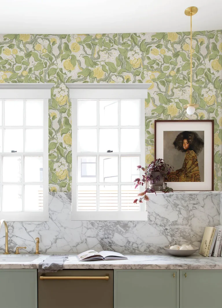 Kort Fruit and Floral Wallpaper - Yellow — Image 3