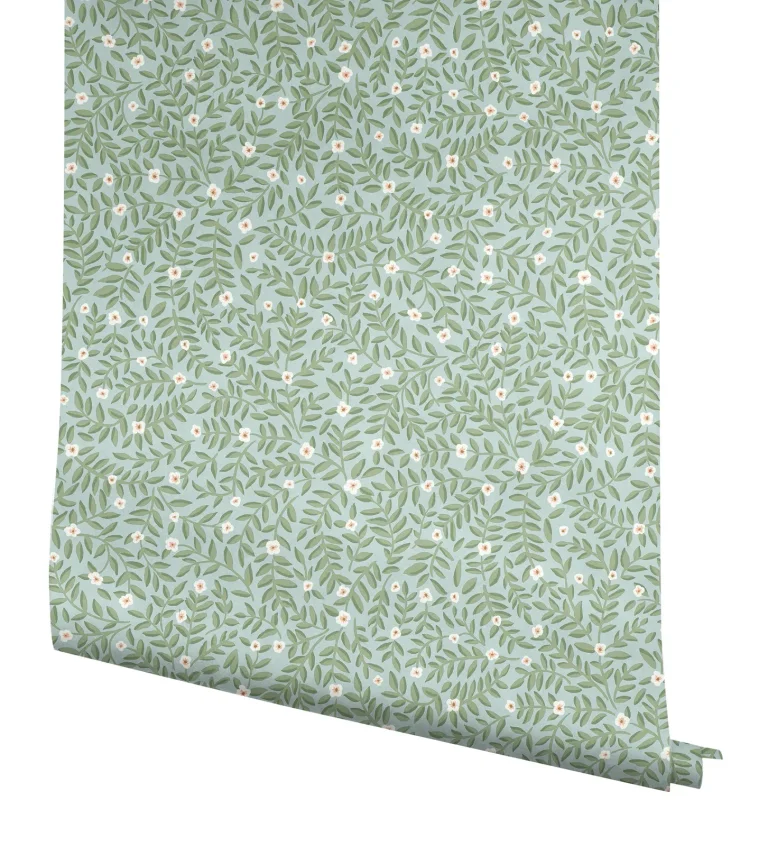 Rifle Paper Co. Elodie Petite Floral Peel and Stick Wallpaper - Light Blue — Ảnh 5