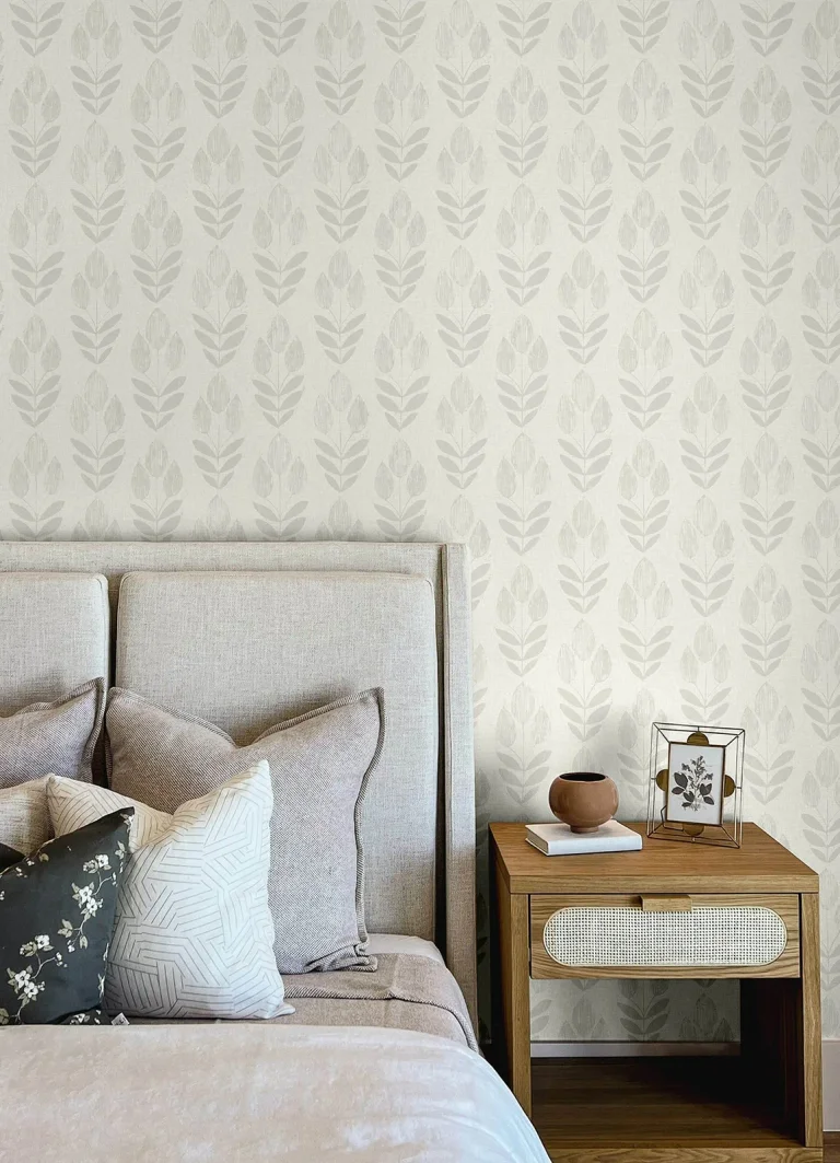 Chesapeake Garland Block Tulip Wallpaper - Light Grey — Ảnh 5