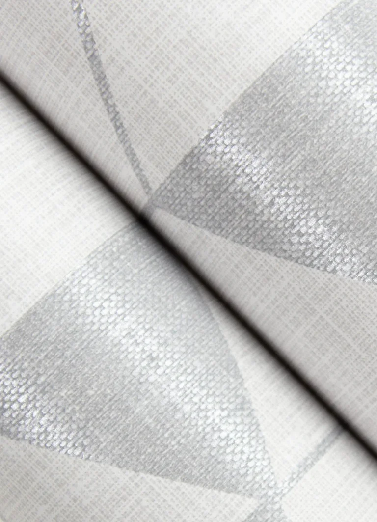 Fairbank Linen Geometric Wallpaper - Silver — Ảnh 3