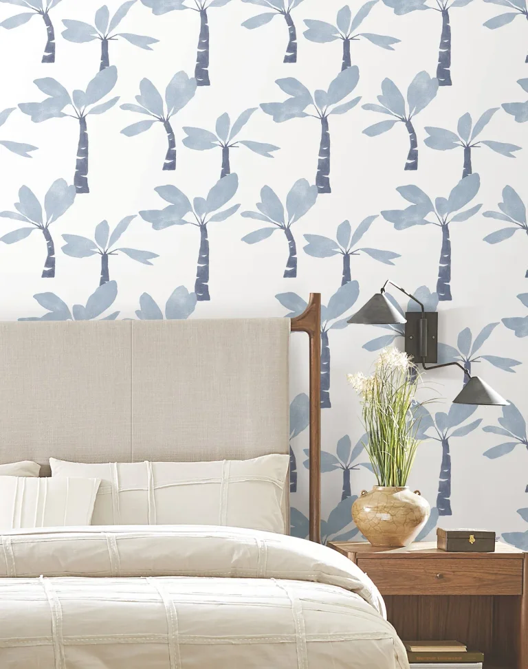 Painted Oasis Wallpaper - Ultramarine — Ảnh 5