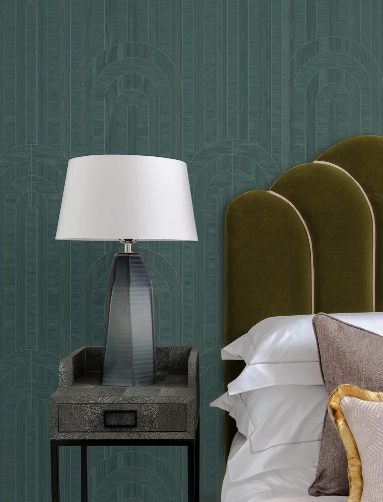 Declan Textured Arches Wallpaper - Turquoise — Ảnh 7