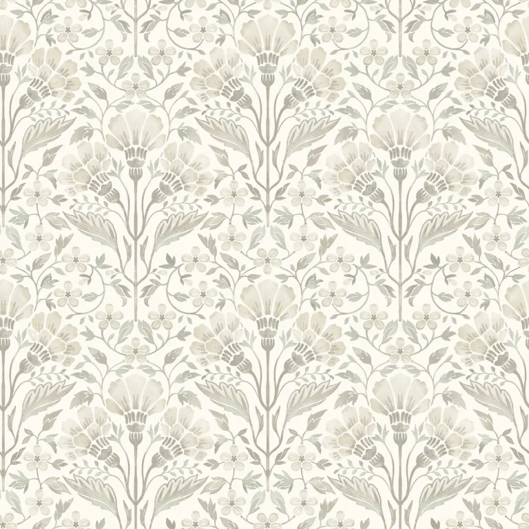 Chesapeake Edith Floral Damask Wallpaper - Neutral — Ảnh 4