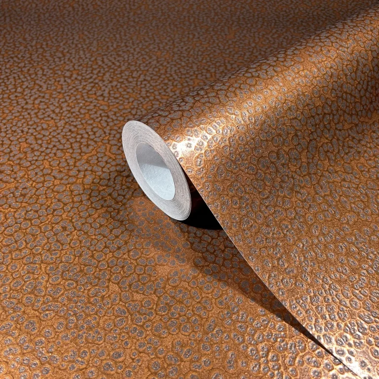 Hudson Hammered Metal Wallpaper - Copper — Ảnh 3