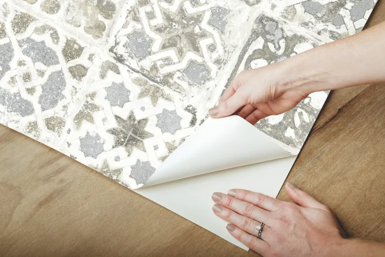 Ecaustic Tile Peel and Stick Wallpaper - Natural — Ảnh 8