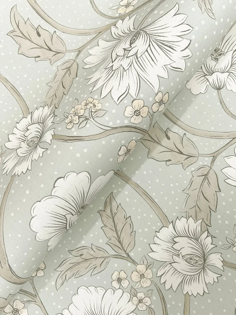 Chesapeake Hazel Floral Trail Wallpaper - Aqua — Ảnh 4