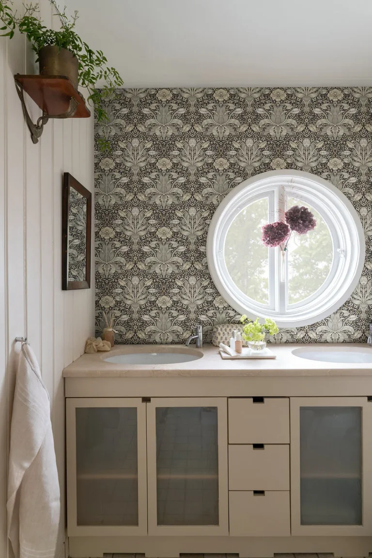 Spring Thicket Tulip Damask Wallpaper - Blue — Ảnh 5