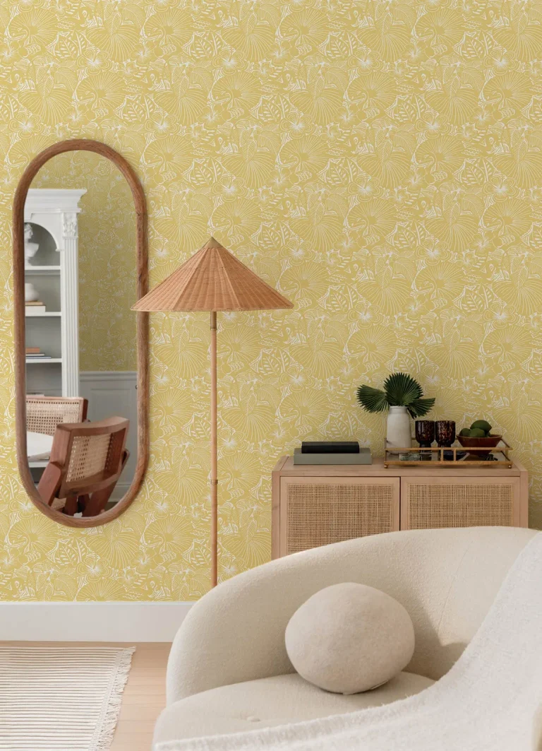 Idalia Floral Flamingo Wallpaper - Yellow — Ảnh 6