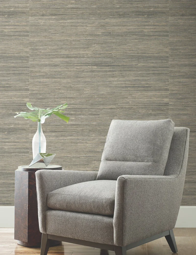 Ronald Redding Horizontal Jute Wallpaper - Black — Image 3