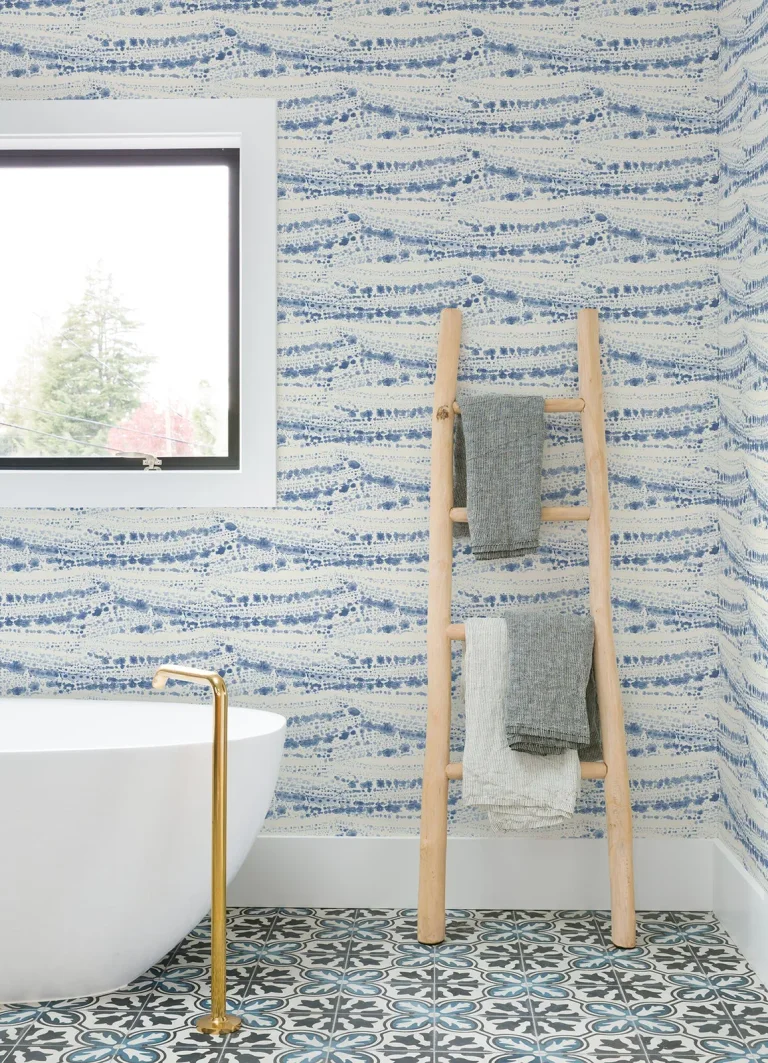 Chesapeake Rannell Abstract Scallop Wallpaper - Navy — Ảnh 4
