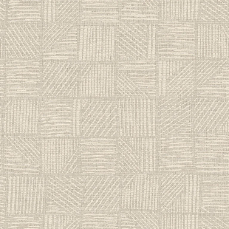 Chiseled Patchwork Faux Fabric Wallpaper - Neutral — Ảnh 3