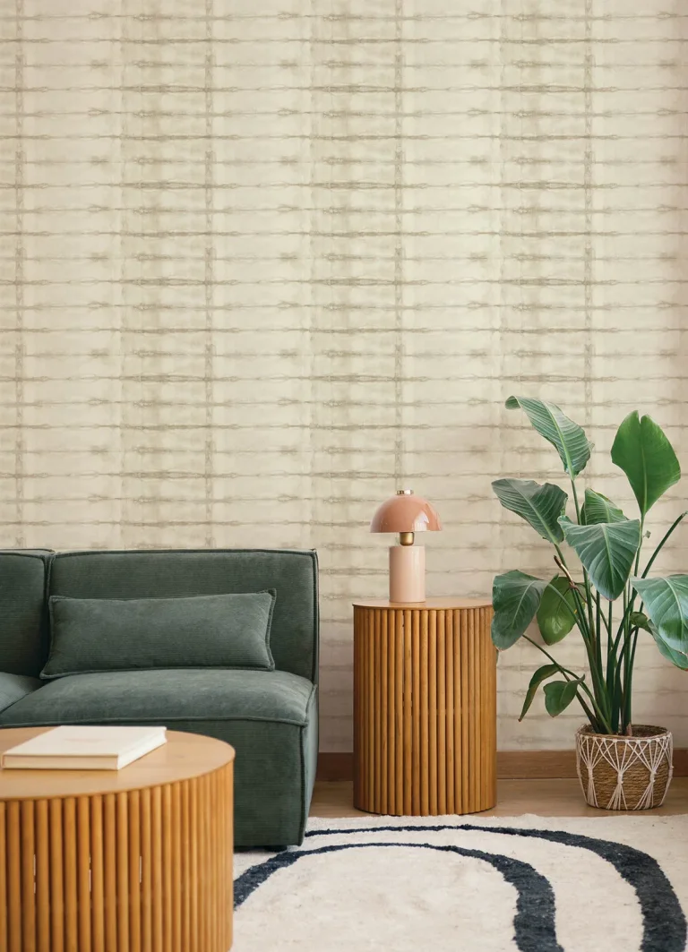 Modulus Geometric Stripe Wallpaper - Beige — Image 5