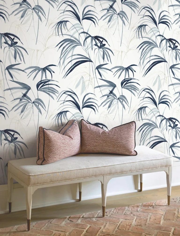 Candice Olson Inky Palms Wallpaper - Blue — Ảnh 2