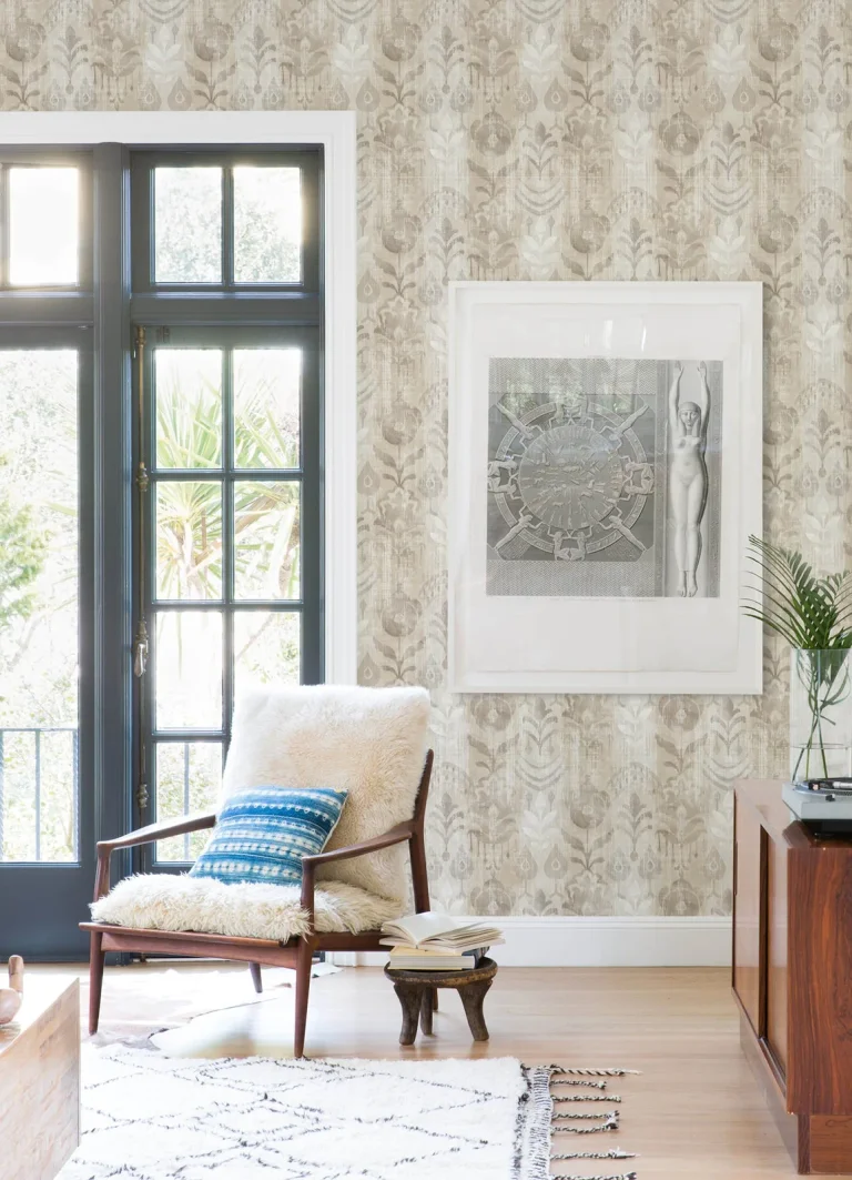 Pavord Floral Shibori Wallpaper - Neutral — Ảnh 3