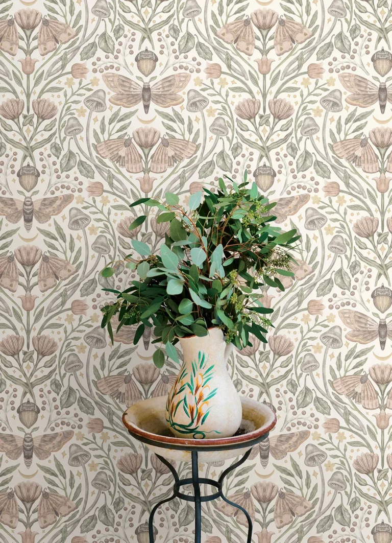 Chesapeake Mystic Moth Forest Magic Wallpaper - Blush — Ảnh 7