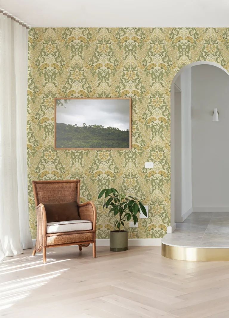 Ojvind Floral Ogee Wallpaper - Gold — Ảnh 4