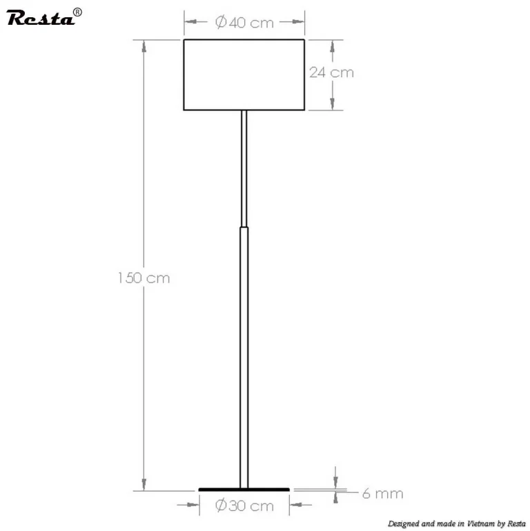 Resta 01 floor lamp - brown-gray — Ảnh 2