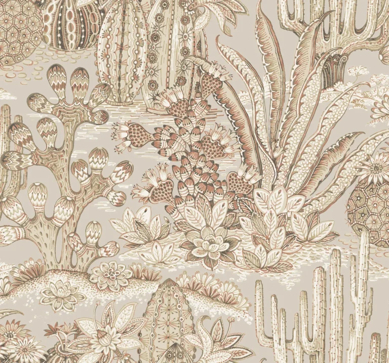 Lotus Land Cacti Wallpaper - Baked Clay — Ảnh 5
